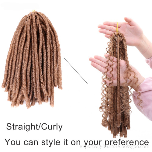 14inch faux locs crochet hair soft and dreadlocks soft locs crochet braids synthetic crochet hair extensions 30 strands/pack